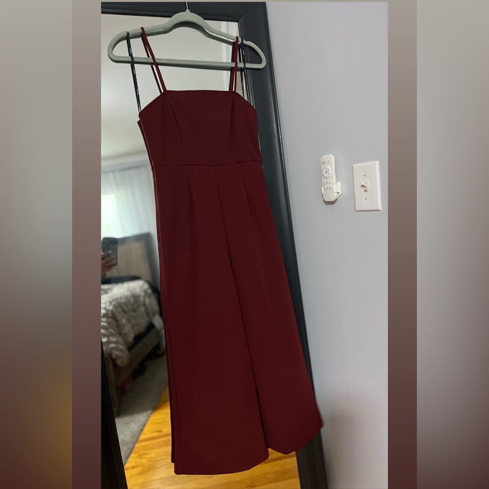 Elegant Burgundy Women's Jumpsuit
